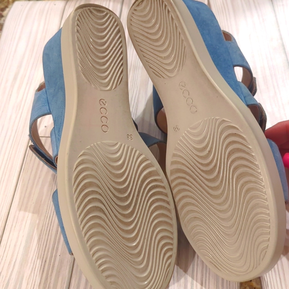 ECCO Women's Shape Wedge Plateau Sandal, indigo, Size (7) 38 - Picture 5 of 7